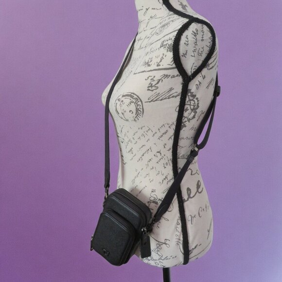 Coach Handbags - 🎉HPx2🎉 Coach - PHONE CROSSBODY - Black, EUC